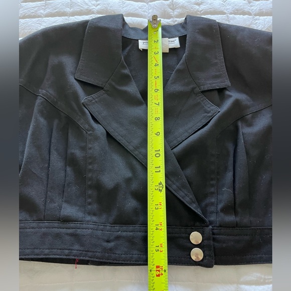 YOUNG EDWARDIAN Rare Vintage Black Two Piece Set Bolero Jacket/Skirt Size 9 - Picture 6 of 10